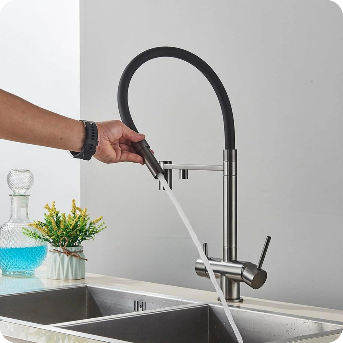 Torneira Gourmet Cozinha Monocomando Saida Para Filtro PalmFlow