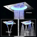 Ducha de Teto Embutir Inox 58x38 LED Bluetooth Atlas Spa