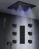Ducha de Teto Spa Inox 50x50 LED Slim Velt Preto Fosco