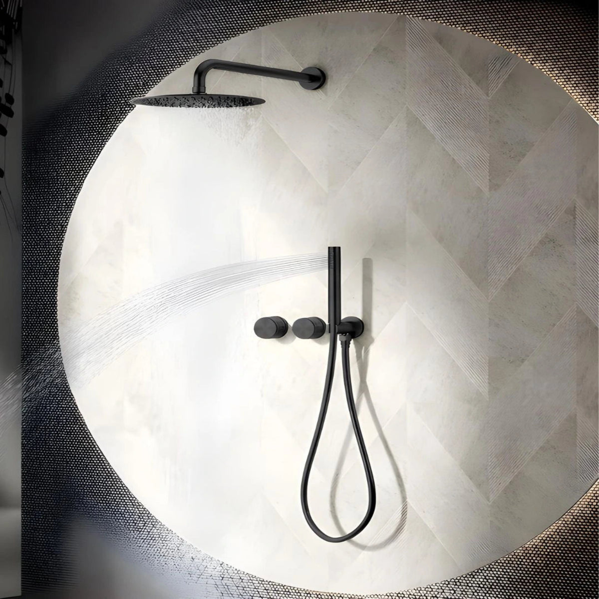 Ducha de Parede Spa Inox 30cm Conjunto Completo Linea - Homedeccori