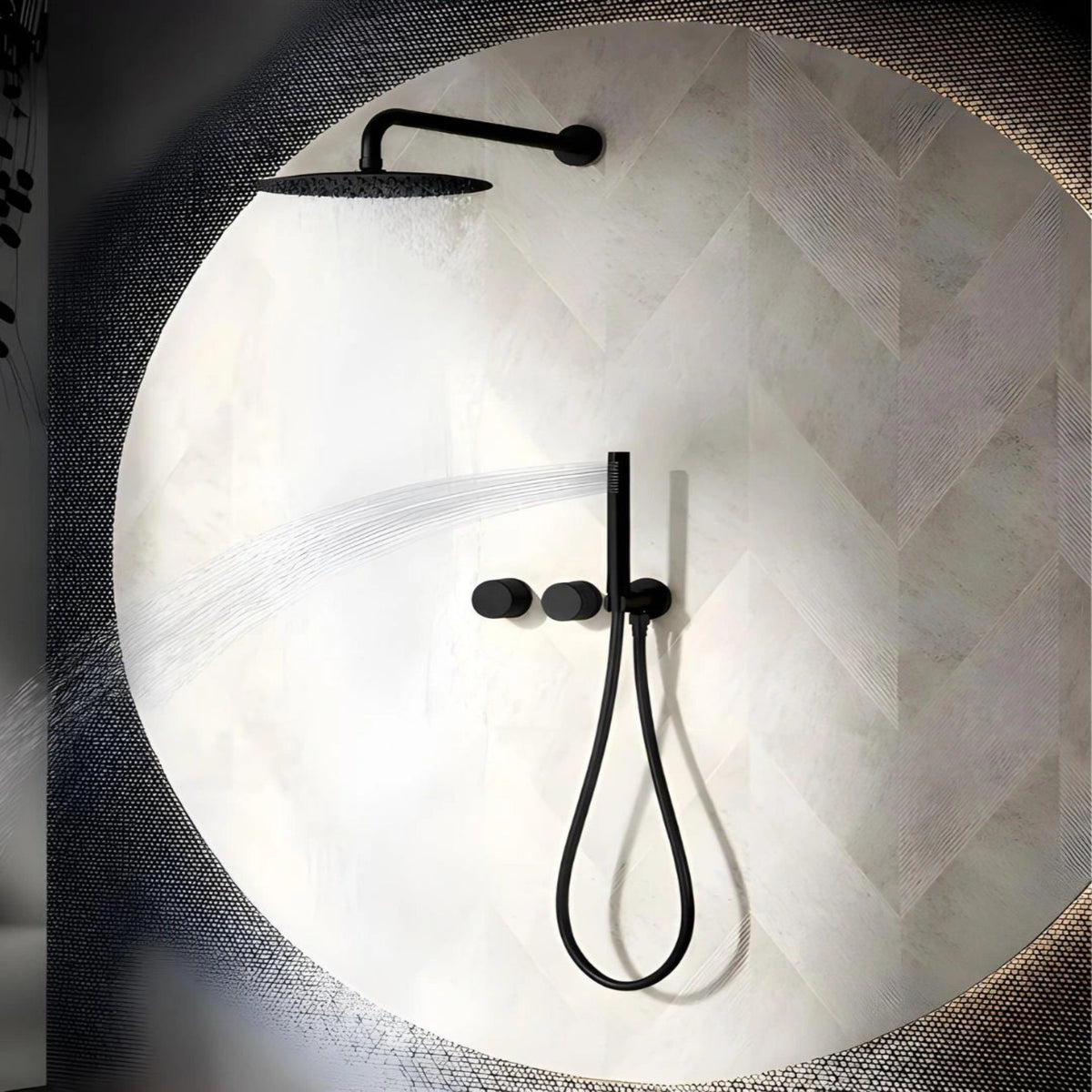 Ducha de Parede Spa Inox 30cm Conjunto Completo Linea - Homedeccori