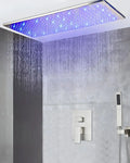 Ducha de Teto Inox Spa 80x40 Embutir LED Conjunto Fontana