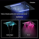 Ducha de Teto Inox 50x50 Spa Cascata LED Aquaville
