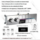 Ducha de Teto Inox 50x50 Spa Cascata LED Aquaville