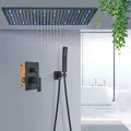 Ducha de Teto Inox Spa 80x40 Embutir LED Conjunto Fontana