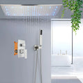 Ducha de Teto Inox Spa 80x40 Embutir LED Conjunto Fontana