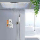 Ducha de Teto Inox Spa 80x40 Embutir LED Conjunto Fontana