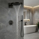 Ducha de Parede Spa Inox Circular 58x40 Conjunto Solaris
