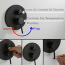 Ducha de Parede Spa Inox Circular 58x40 Conjunto Solaris