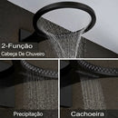 Ducha de Parede Spa Inox Circular 58x40 Conjunto Solaris