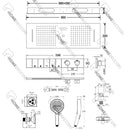 Ducha De Teto Embutir Inox 90x30 LED Bluetooth Spa Corinto