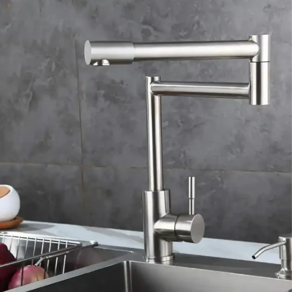 Torneira Gourmet Articulada Dobrável Monocomando Bancada Problend em aço inox da Homedeccori