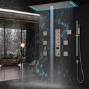 Ducha De Teto Embutir Inox 90x30 LED Bluetooth 6 Jatos Altezza