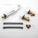 Torneira Moderna Duplo Comando Misturador Parede Banheiro Alamus