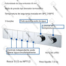 Ducha De Teto Embutir Inox 90x30 LED Bluetooth Spa Corinto