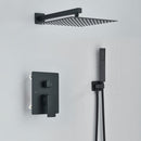 Chuveiro A Gás inox Quadrado Com Misturador Black River