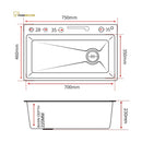 Cuba Gourmet Inox Cozinha Pia Dourada 75x45 FluidPure