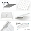 Chuveiro Ducha Inox Quadrado 20x20 Com Ducha Manual E Desviador AquaLine