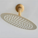 Chuveiro á gás Completo 20cm Dourado Escovado Parede Orelli