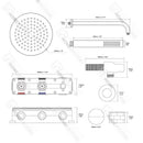 Ducha de Parede Spa Inox 30cm Conjunto Completo Linea