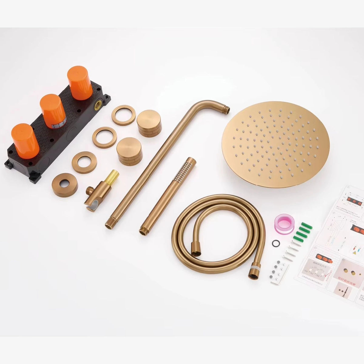 Ducha de Parede Spa Inox 30cm Conjunto Completo Linea - Homedeccori