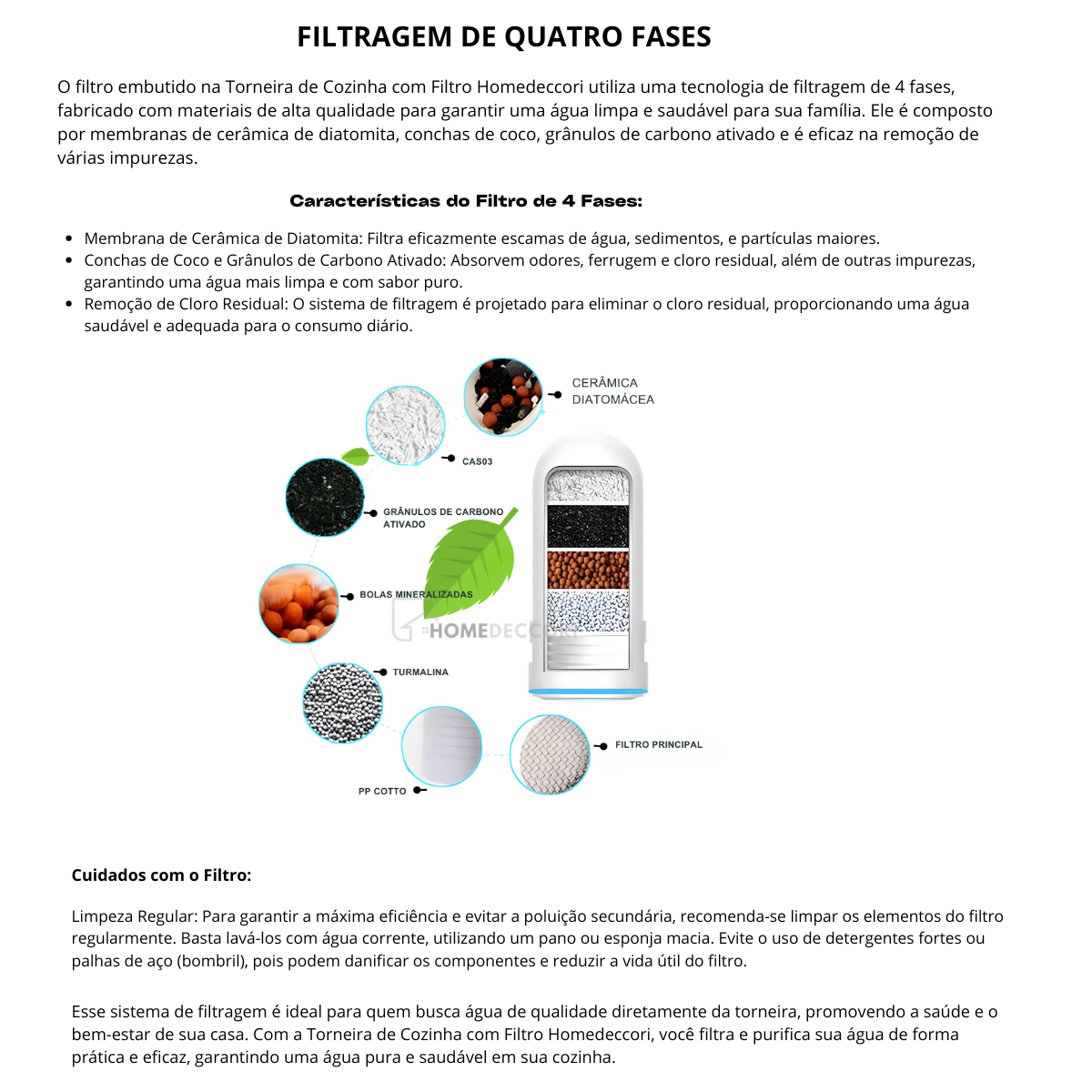 Filtro de Reposição 4 Fases para Torneira Gourmet Platinum