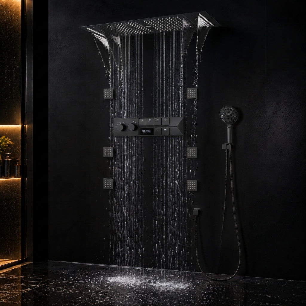 Ducha De Teto Embutir Inox 90x30 LED Bluetooth Spa Torrente - Homedeccori