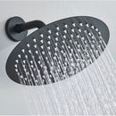 Chuveiro á gás Completo 20cm Preto Fosco Parede Orelli