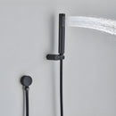 Chuveiro á gás Completo 20cm Preto Fosco Parede Orelli