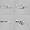 Chuveiro A Gás Inox Quadrado Cromado Ultraslim