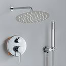 Chuveiro á gás Completo Inox 40cm Cromado Parede Hatmar