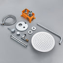 Chuveiro á gás Completo Inox 40cm Cromado Parede Hatmar