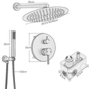 Chuveiro á gás Completo Inox 40cm Cromado Parede Hatmar