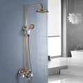 chuveiro Vintage Coluna De Banho Misturador Bronze Antigo Monarch