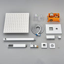 Chuveiro A Gás Inox Quadrado Cromado Ultraslim