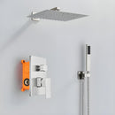 Chuveiro A Gás Inox Quadrado Níquel Escovado Ultraslim