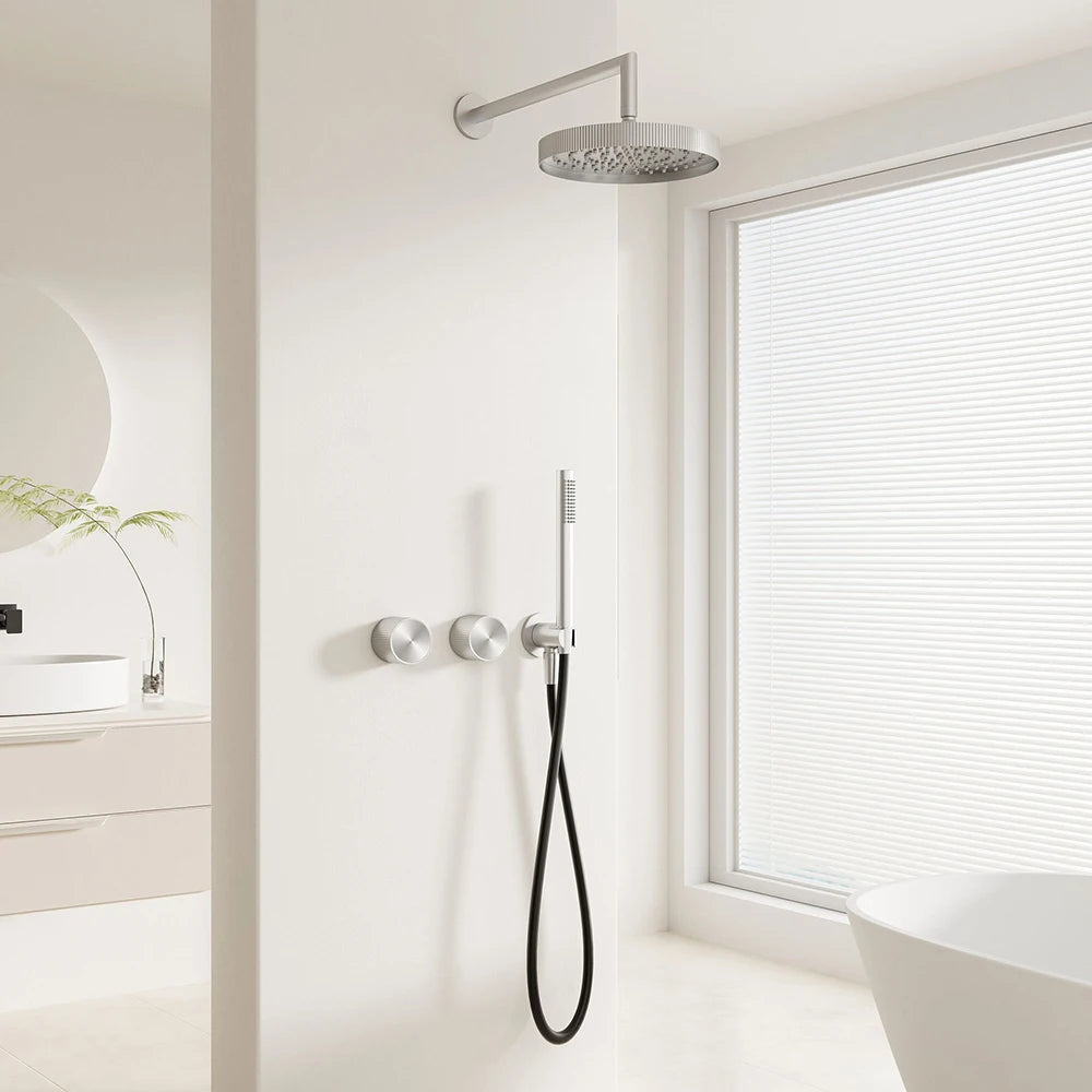 Ducha De Parede Spa Inox Completa Monocomando Menaggio
