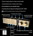 Ducha de Teto Embutir Inox 58x38 LED Bluetooth Atlas Spa