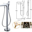 Misturador De Piso Banheira Inox Monocomando Cascata Solara