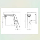 Torneira de lavatório de alta temperatura, luz LED, pulverizador de 2 modos água quente e fria misturador para pia torneira de lavagem único furo para banheiro