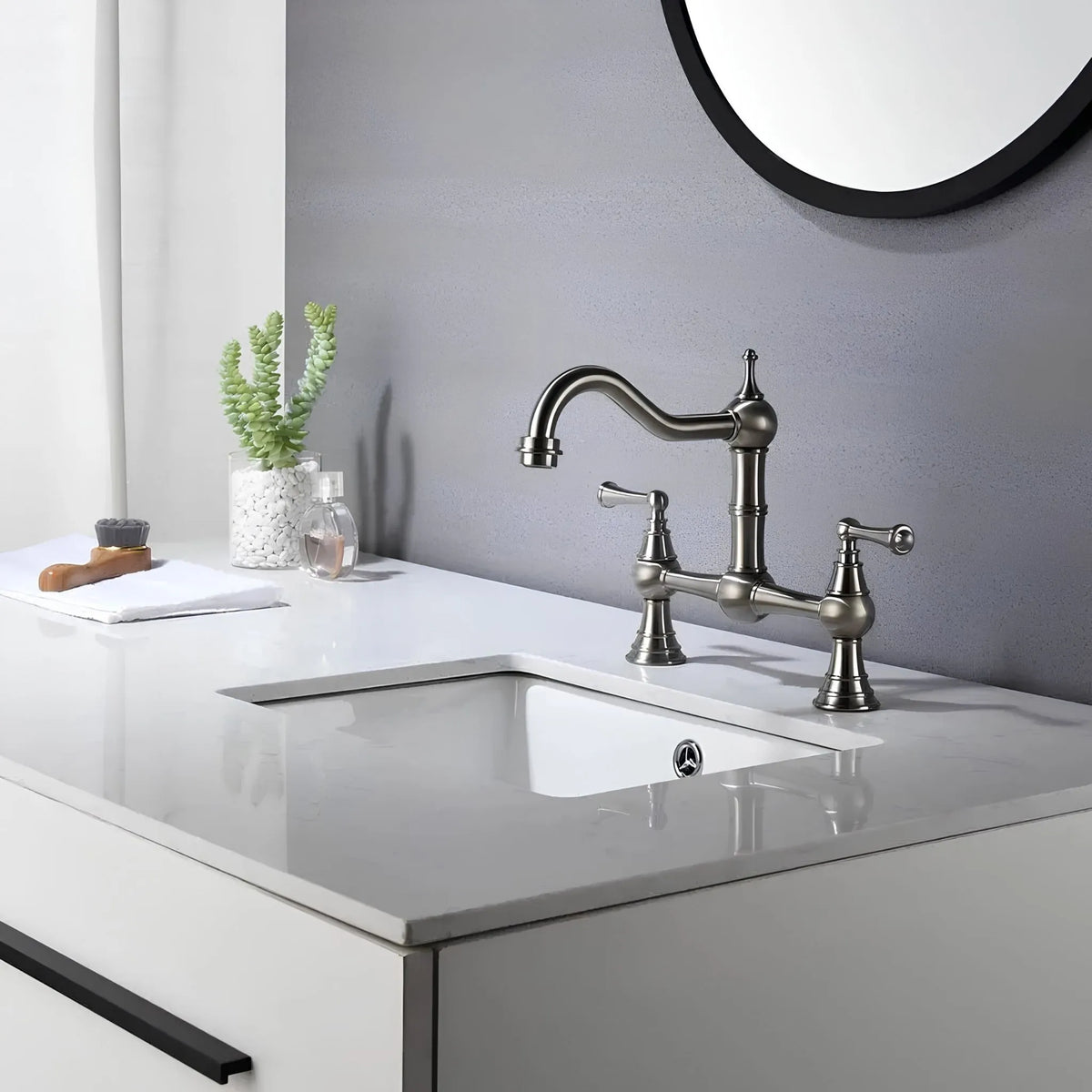 Torneira Gourmet Cozinha Inox Duplo Comando Vintage Wexford - Homedeccori