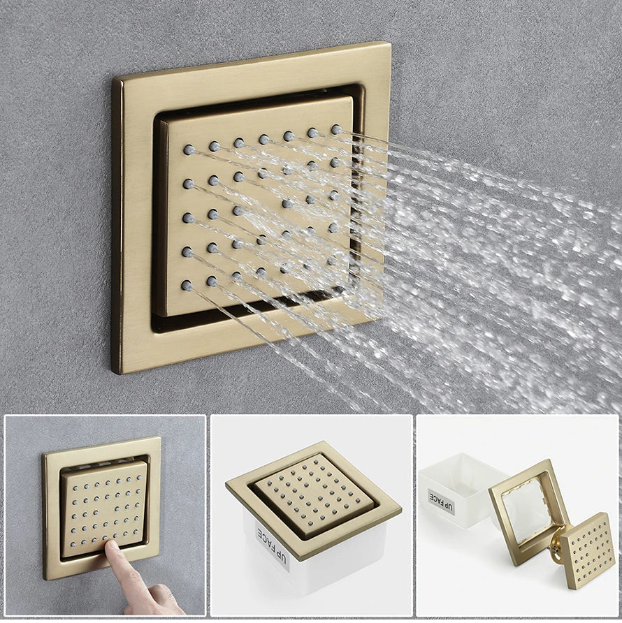 Ducha De Teto Embutir Inox 58x38 LED Bluetooth Spa Rivoli - Homedeccori