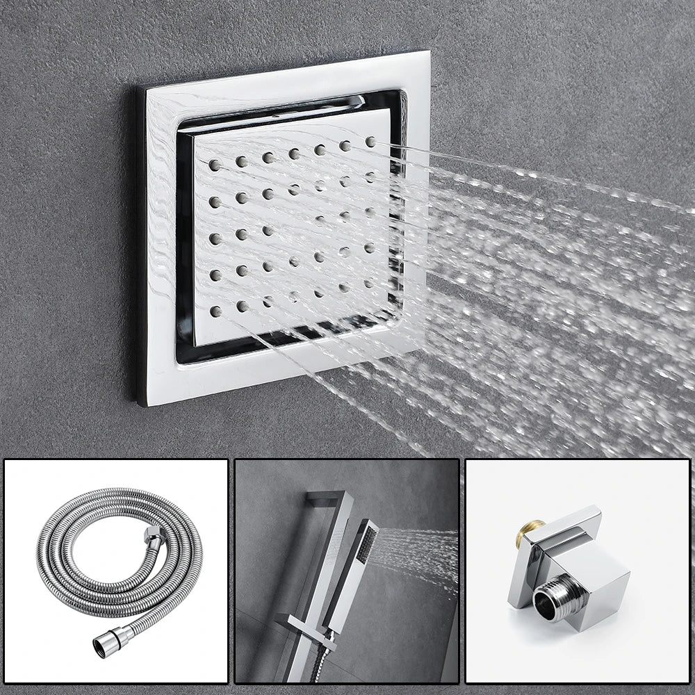 Ducha De Teto Embutir Inox 55x55 LED Bluetooth Spa Parma - Homedeccori