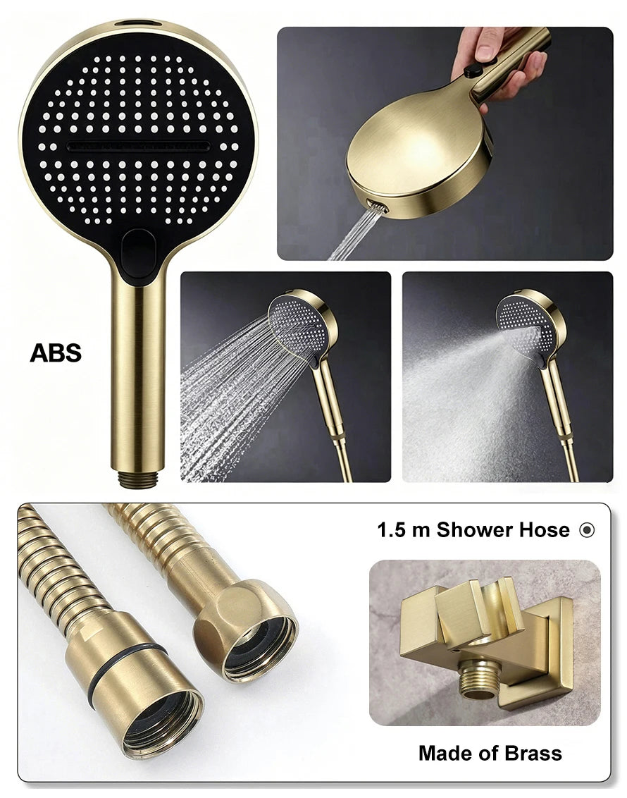 Ducha De Teto Embutir Inox 58x38 LED Bluetooth Bica Noblesse