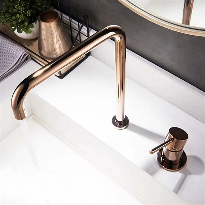 Torneira Para Banheiro Monocomando Inox Bica Alta Pivô
