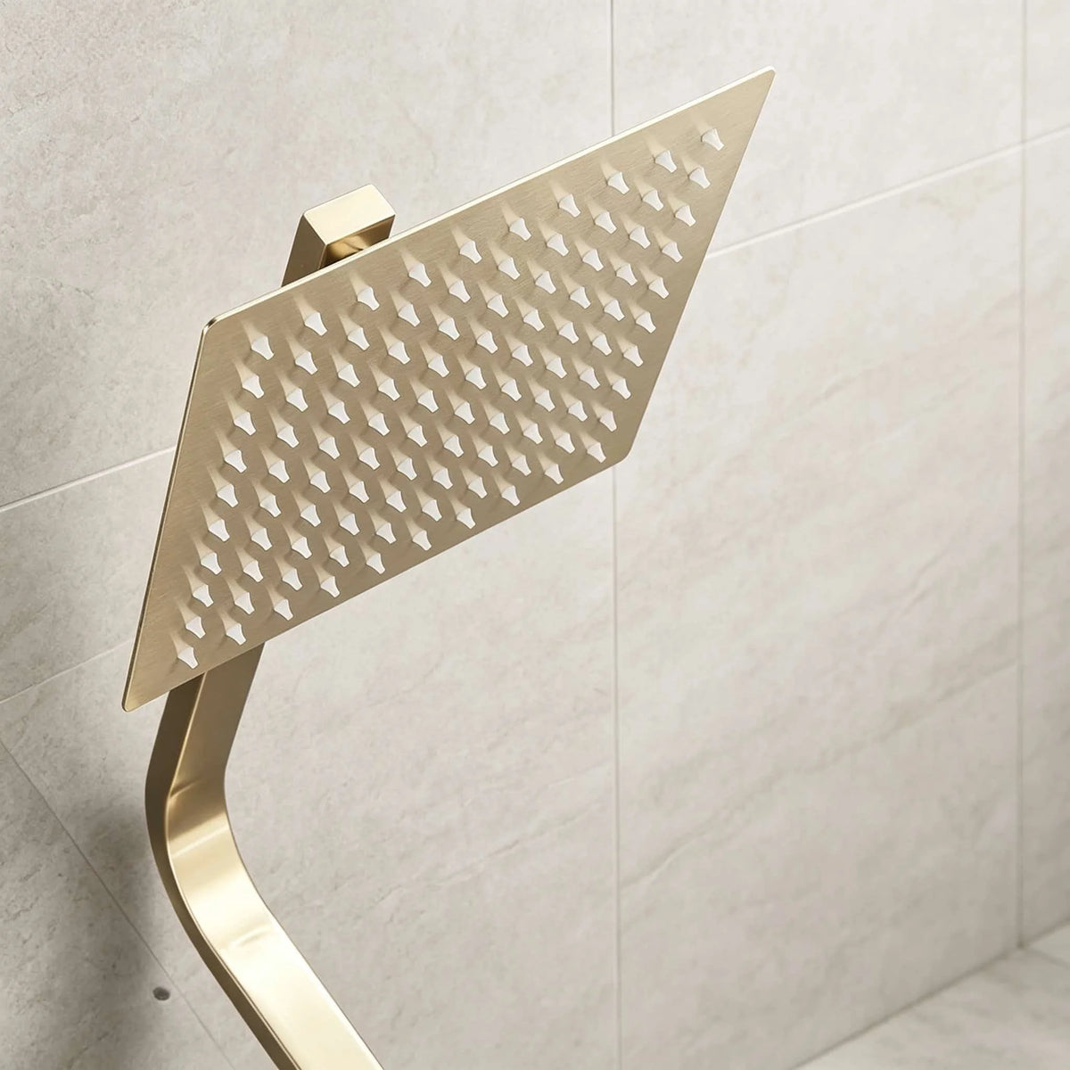 Coluna De Banho Inox Quadrada Monocomando Com Bica Arona