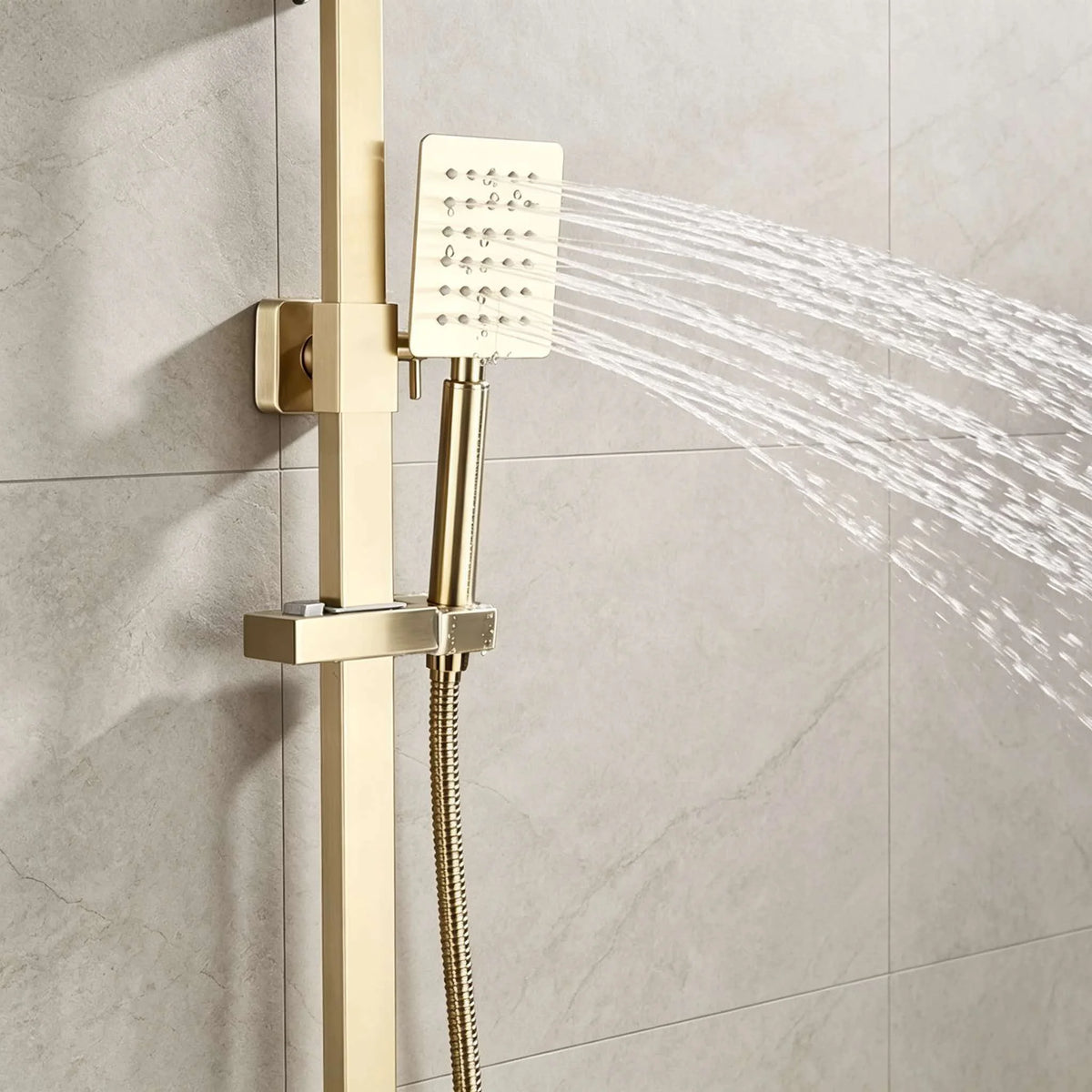 Coluna De Banho Inox Quadrada Monocomando Com Bica Arona