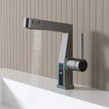 Torneira Para Banheiro Inox Monocomando LED Multifuncional Lumex