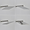 Chuveiro A Gás Inox Quadrado Níquel Escovado Ultraslim