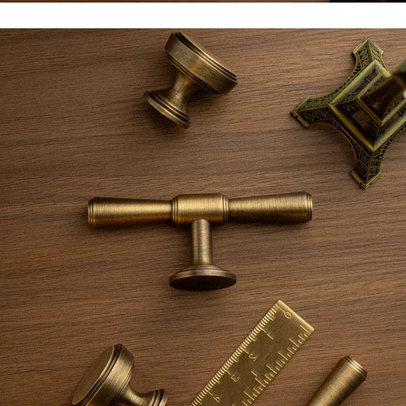 Puxador Alça e Ponto Latão Maciço Bronze Envelhecido Cônico Varese - foto 9
